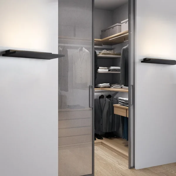 kf-S4b51eedf348a402aab5accdc68767d15m Arandela Minimalista Alumínio Preto ou Branco de LED 18W Indireto