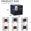 kf-S5e895393b6c74ad7a94463b5bc7e7fc8N Arandela Moderna Cubo LED IP65 e Alumínio Preto