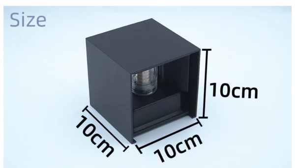 kf-S61eb4380794e486a9ca576c0b46656c7b Arandela Moderna Cubo LED IP65 e Alumínio Preto
