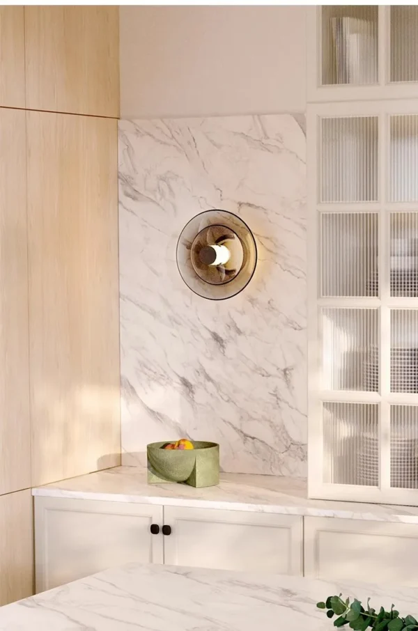 Arandela Moderna Chic Minimalista De Circulo de Vidro