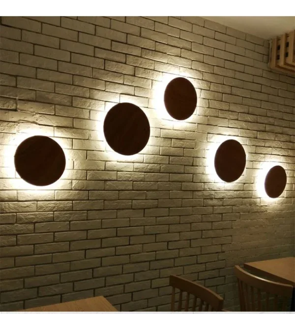 kf-S7aa7c068d23d49b880c7ad66a6eaa0a57 Arandela Circulo Alumínio Com Luz LED Indireta