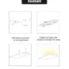 kf-S88b27026e2994203b5a4f7dbc331e136R Arandela Minimalista Alumínio Preto ou Branco de LED 18W Indireto