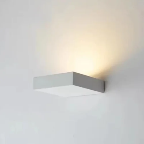 Arandela Minimalista Alumínio Branco LED 12W Luz Indireta — arandela de alumínio minimalista branco led da Miresa, loja-de-luminárias-São-Paulo.