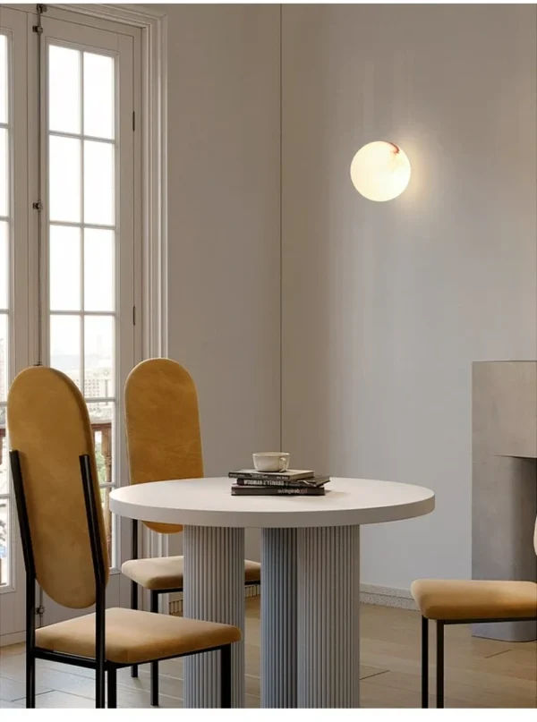 Arandela Natural Alabastro Com Luz LED