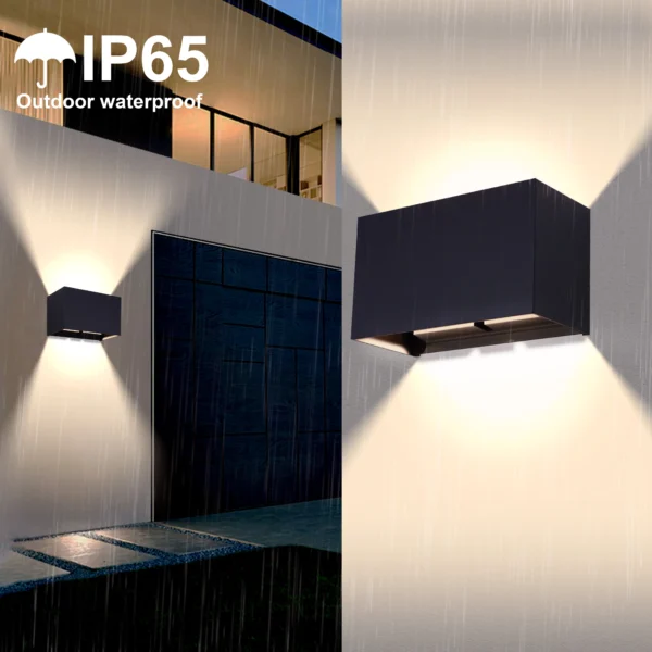 Arandela Preta Retangular Para Jardins IP65 G9