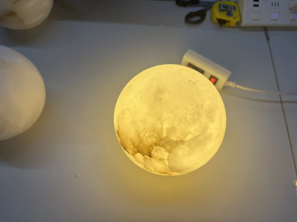 Arandela Natural Alabastro Com Luz LED