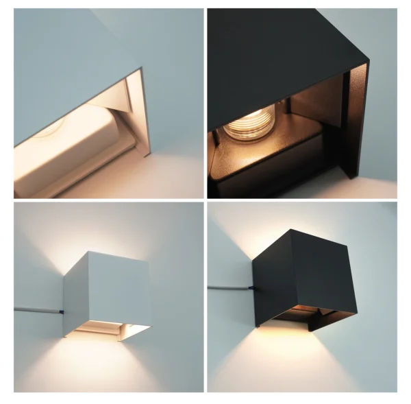 kf-Sca7710a5b37d4c0cb368683cff61fd3f1 Arandela Moderna Cubo LED IP65 e Alumínio Preto