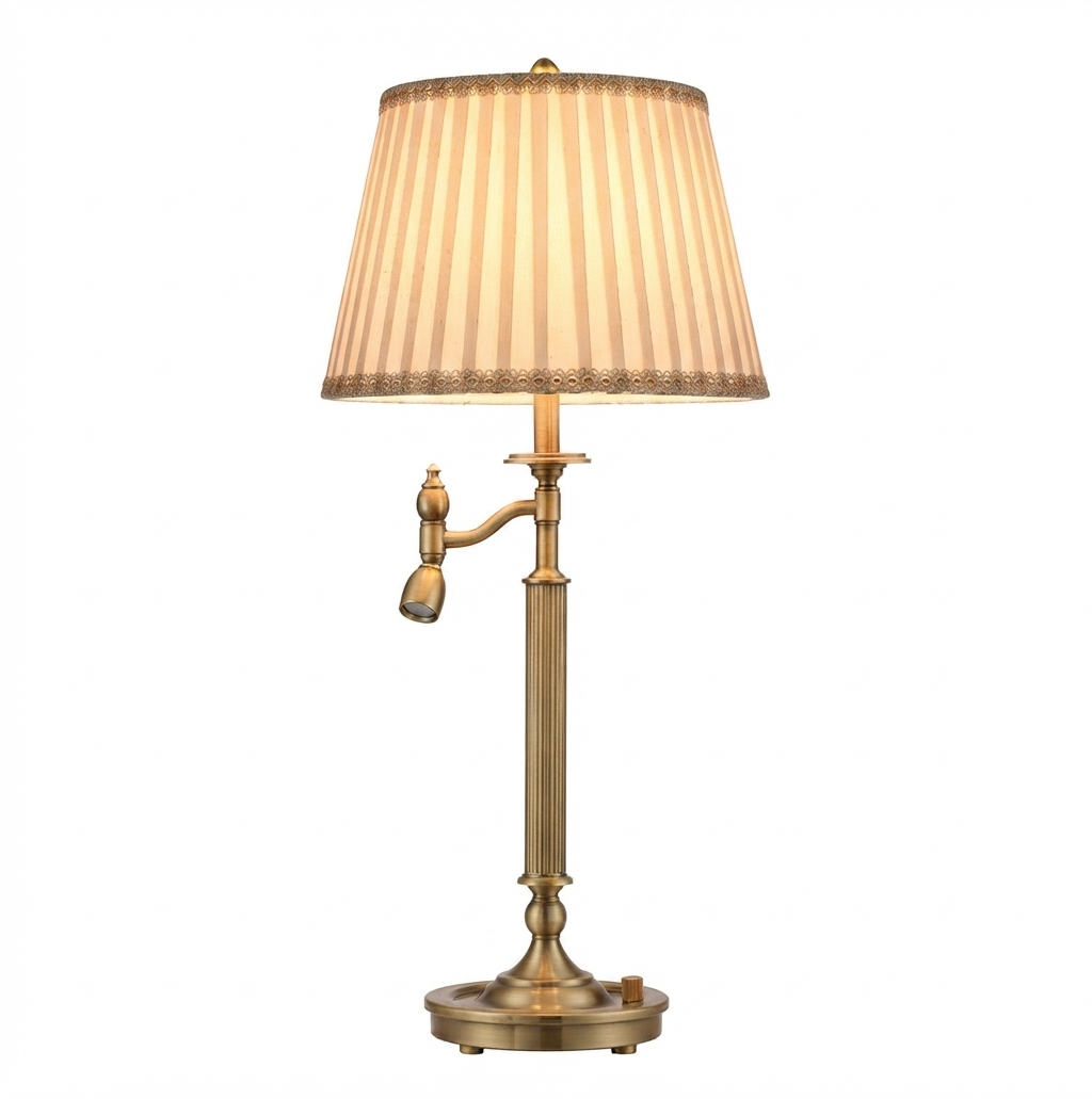 Abajur Regulável Com Spot LED Para Leitura Cor Cobre Para Mesa em Salas e Quartos
