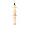 Lustre Escultural Em Camadas Orgânicas De Tecido Branco Para Salas e Quartos Miresa Lustre Escultural Em Camadas Orgânicas De Tecido Branco Para Salas e Quartos