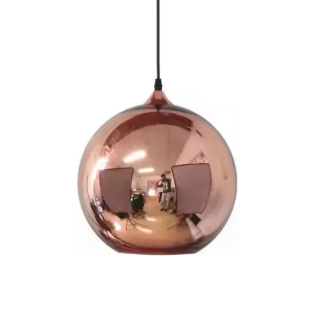 Pendente Bola Vidro Espelhado Para Bancada e Mesa de Jantar