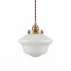 Pendente Vintage De Vidro Branco Leitoso Para Bancada e Mesa de Jantar