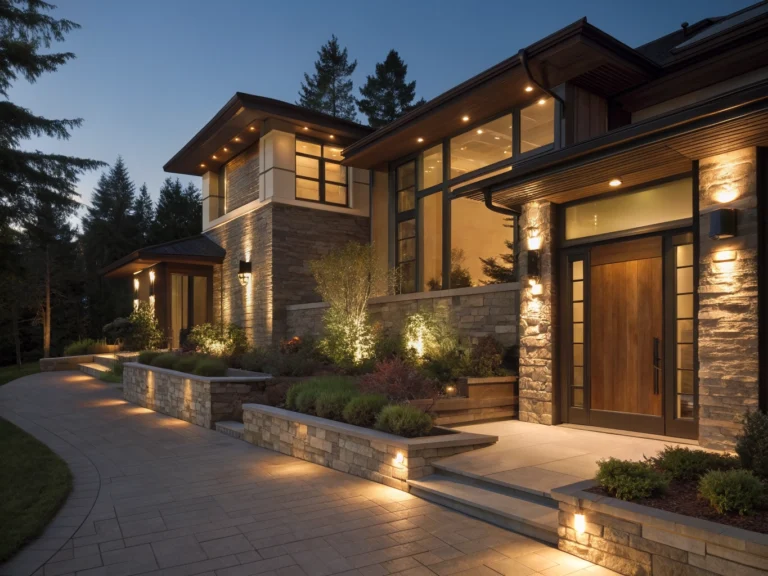 Como Iluminar Fachada de Casa Moderna com Arandelas e Espetos de Jardim: O Guia Definitivo de Paisagismo, Fotometria e Arquitetura Noturna