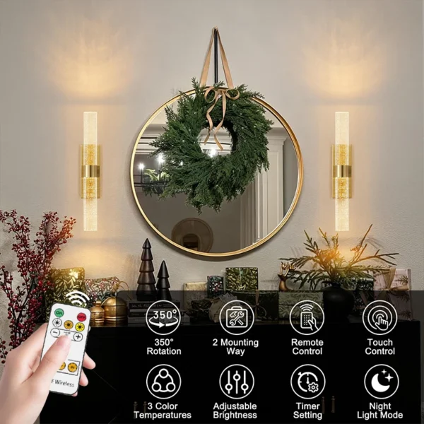kf-A98074fcdf05b40d182c6116696cfbb5dG Arandela Tubular Moderna Arandela LED Nórdica de Cristal Recarregável Magnética Sem Fio Para Quartos, Sala de Estar e Lavabos