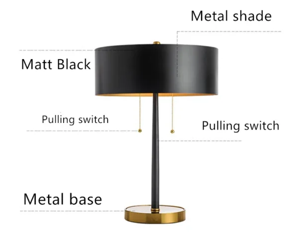 kf-H76acdae5ba3c41d7acb38b195fd6adb8W Abajur Moderno Alumínio Preto e Dourado Estilo Country
