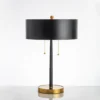kf-H9195e3be7e824fb2804456ddaa3d7abaK Abajur Moderno Alumínio Preto e Dourado Estilo Country