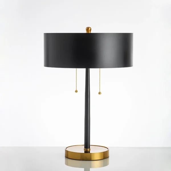 kf-H9195e3be7e824fb2804456ddaa3d7abaK Abajur Moderno Alumínio Preto e Dourado Estilo Country
