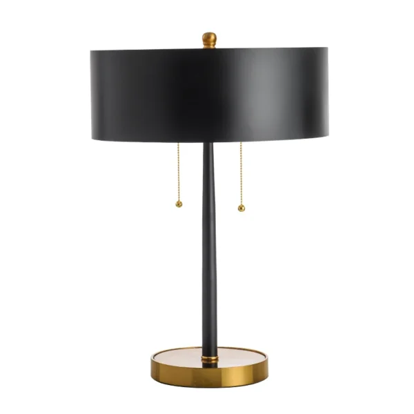 kf-H9bdae915fd1444658dbcf0a06d4e2f16W Abajur Moderno Alumínio Preto e Dourado Estilo Country