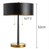kf-Hc4da1bfdd7d64fe2badaab4bf7664d45y Abajur Moderno Alumínio Preto e Dourado Estilo Country