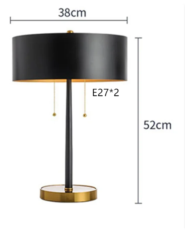 kf-Hc4da1bfdd7d64fe2badaab4bf7664d45y Abajur Moderno Alumínio Preto e Dourado Estilo Country