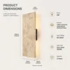 Arandela Externa LED Com 2 Fachos de Luz Em Travertino Amarelo Natural Para Área Externa Para Jardins e Fachadas
