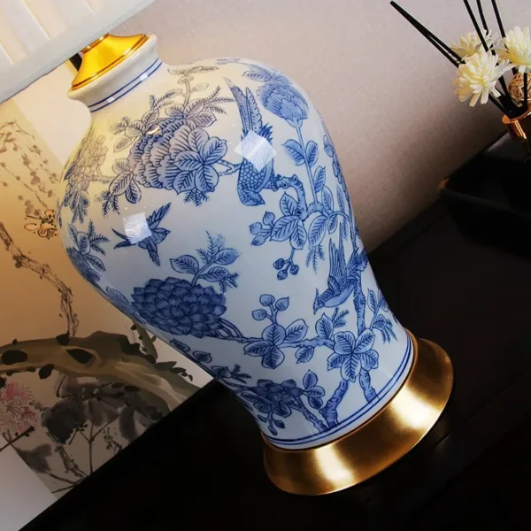 kf-S089170ca7bbd4706a66037d069556d9cG Abajur Escultural Formas Orgânicas De Cerâmicas Estilo Chinês Para Mesa Quartos e Salas