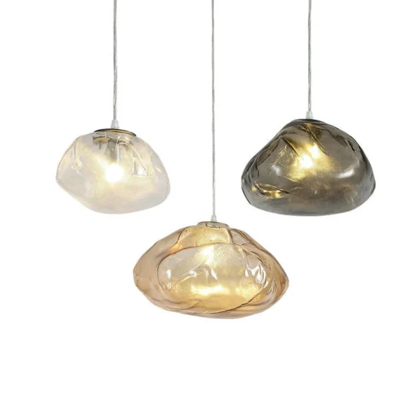 kf-S0ce7fedf202d4c3eb1072da5ef978b4eu Lustre Forma Orgânica Escultural De Vidro Para Sala de Jantar e Quartos