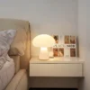 Abajur Cogumelo Luminária Portátil Acrílico Branco Leitoso Pra Home Office, Cabeceira Cama e Mesa De Criado Mudo
