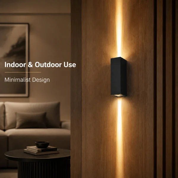 Arandela IP65 com fachos para áreas externas LED 12W IP65 Feixe Estreito Para Varandas, Fachadas e Jardins