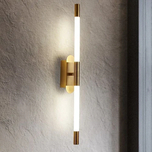 Arandela Linear Tubular Moderna De Alumínio e Acrílico Para Salas, Quartos, Lavabos e Hall de Entrada