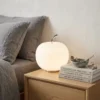 Abajur Apple Criativo Vidro Branco Jade com Controle Remoto RGB
