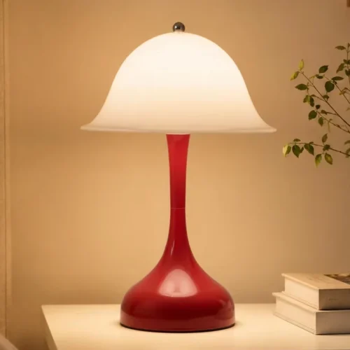 Abajur Portátil Luminária Tipo Cogumelo LED Recarregável Para Mesa Em Quarto, Salas e Home Office