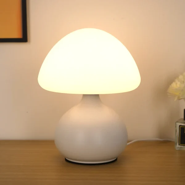 kf-S28400fe3b8f042509a183593e5f4fc0cL Abajur Cogumelo Portátil LED Com Controle de Três Cores Para Salas e Quartos