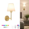 kf-S28b30598e3644dfca2d768690c7b295cD Arandela Recarregável Sem Fio com Cúpula em Tecido e Luz RGB para Quarto e Sala de Estar