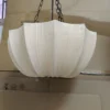 kf-S291a9d92e82f4c578ddddc3636aff8a7H-2 Lustre Escultura Forma Orgânica Tecido Artesanais Para Mesa De Jantar, Quartos e Hall de Entrada