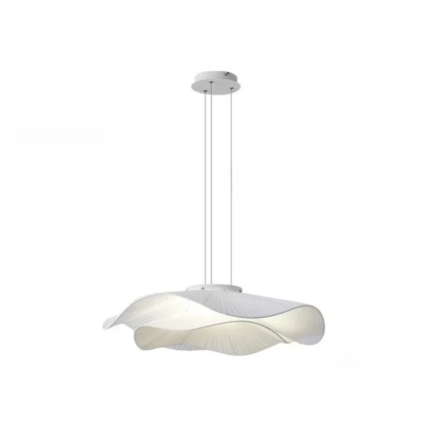 Lustre Escultural Forma Orgânica De Tecido Branco Para Mesa De Jantar Lustre Escultural Forma Orgânica De Tecido Branco Para Mesa De Jantar