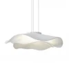 Lustre Escultural Forma Orgânica De Tecido Branco Para Mesa De Jantar Lustre Escultural Forma Orgânica De Tecido Branco Para Mesa De Jantar