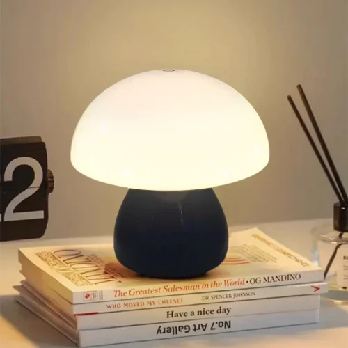 Abajur Moderno Portátil Tipo Cogumelo LED Toque Com Carregamento USB Para Mesa Home Office, Criado Mudo Cabeceira Cama