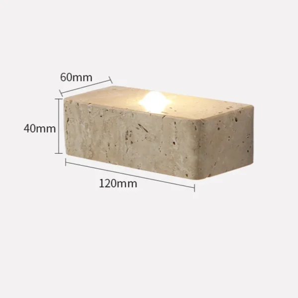 Arandela IP65 Com 2 Fachos de Luz Para Áreas Externas Travertino Wabi Sabi Para Jardins, Varandas e Fachadas