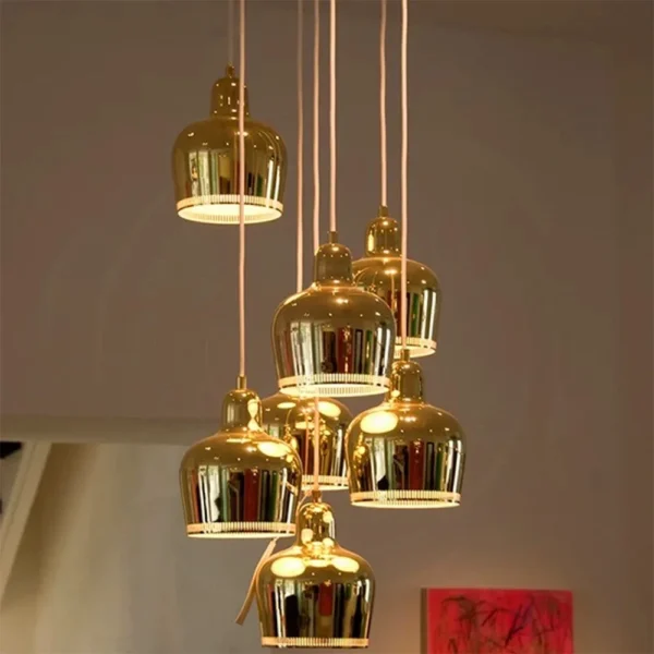 kf-S35d3b90187bb4a0f80023d2cca99817bu Pendente Moderno Metal Polido Alvar Aalto → A330S Golden Bell – Réplica Chinesa