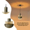 kf-S37e387886c5c4a6cb68ff0a200f817d1t Pendente Teto Moderno De Vidro Âmbar e Metal Bronze Para Bancada e Mesa de Jantar