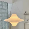 kf-S4133832695d441f0b2d393d8157472754 Lustre Escultural Branco Leitoso Forma De Disco Voador Para Mesa de Jantar e Quartos