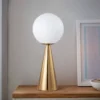 Abajur Cone Bola Branca De Vidro Gio Ponti Bilia – Réplica Chinesa