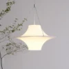 kf-S45e2dd74c4c54110a293091542b6e76fQ Lustre Escultural Branco Leitoso Forma De Disco Voador Para Mesa de Jantar e Quartos