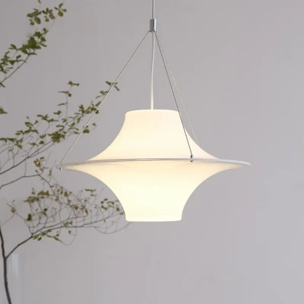 kf-S45e2dd74c4c54110a293091542b6e76fQ Lustre Escultural Branco Leitoso Forma De Disco Voador Para Mesa de Jantar e Quartos