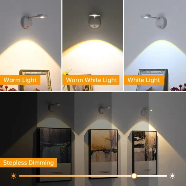 kf-S4654c886716f48568856998be68dc961p Arandela Sem Fio Com Luz Noturna Com Sensor Movimento Para Quadros e Espelhos em Lavabos