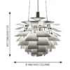 kf-S46665b0fd6494b3db154ab14a402ca76l Lustre Formato Pinha Designer Poul Henningsen PH Artichoke – Réplica Chinesa
