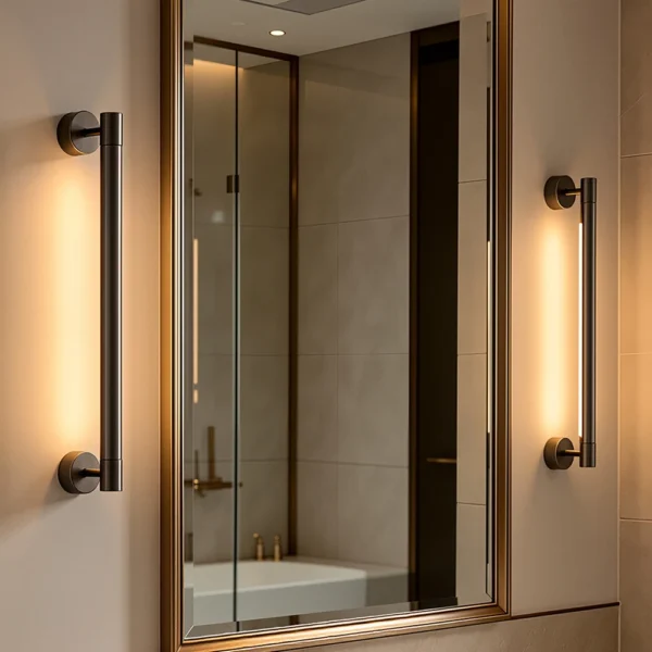 kf-S46e8019be35c4f4eab057cce8f434416a Arandela Minimalista Linear LED 360 ° Rotativa em Latão Para lavabos, Hall de Entrada e Salas