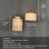 kf-S49afa47deb4e4c28be4a78473c70ce1ct-1 Pendente Estilo Japonês Wabi-Sabi Acabamento Natural Para Mesa Jantar e Bancada de Cozinhas e Lavabos