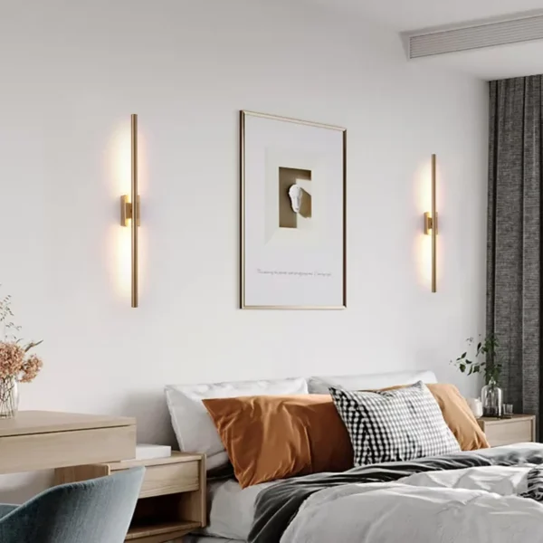 kf-S4abedf0f8989439a9d65a2debaa030c4C Arandela Linear Minimalista Tubular Alumínio Preto Ou Dourado Para Quartos, Salas e Hall De Entrada