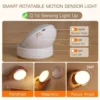 Arandela Sem Fio Luz 360° Noturna Com Sensor Movimento LED Recarregável Para Salas, Quartos e Corredores